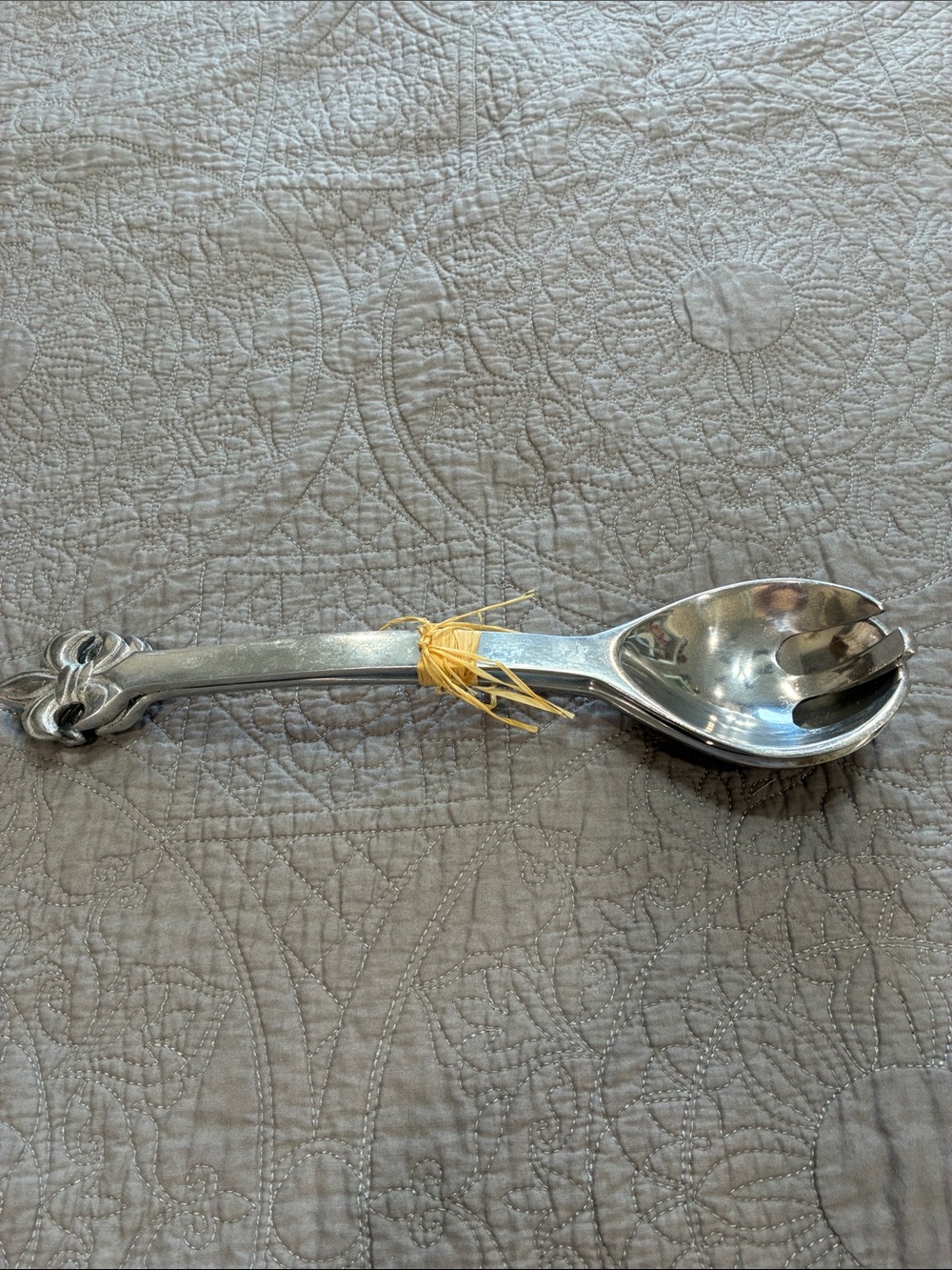 New! Pewter Salad Serving utensils Set
